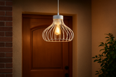 Vintage Art Cage Pendant Light – Black Industrial Hanging Ceiling Lamp